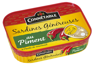Sardines Généreuses, à l’huile d’olive et au piment