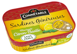 Sardines Généreuses, marinade citron basilic sans huile