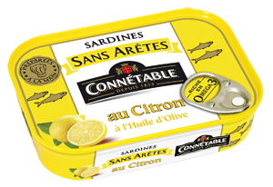 Sardines sans arêtes, au citron et à l’huile d’olive vierge extra
