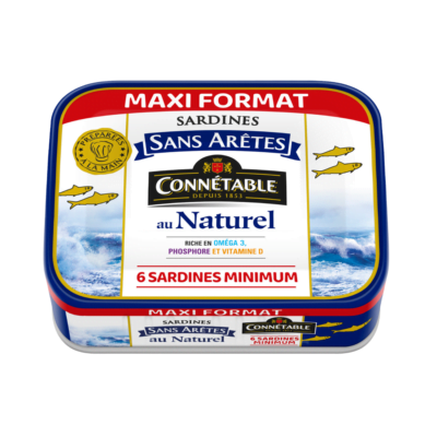 Sardines sans arêtes maxi format, au naturel