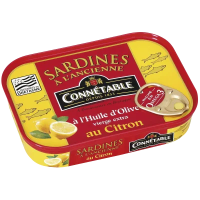 Sardines à l’huile d’olive vierge extra, et au citron