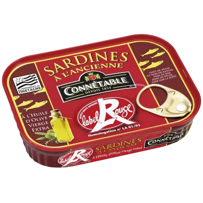 Sardines à l’ancienne Label Rouge, à l’huile d’olive vierge extra