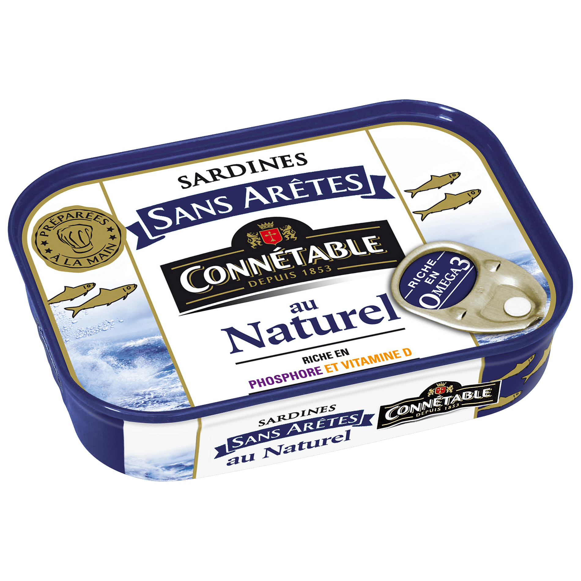 Sardines sans arêtes, au naturel