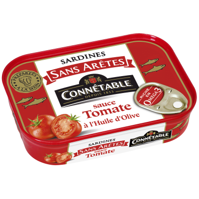 Sardines sans arêtes sauce Tomate, à l'Huile d'Olive vierge extra