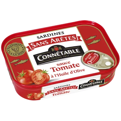 Sardines sans arêtes sauce Tomate, à l’Huile d’Olive vierge extra
