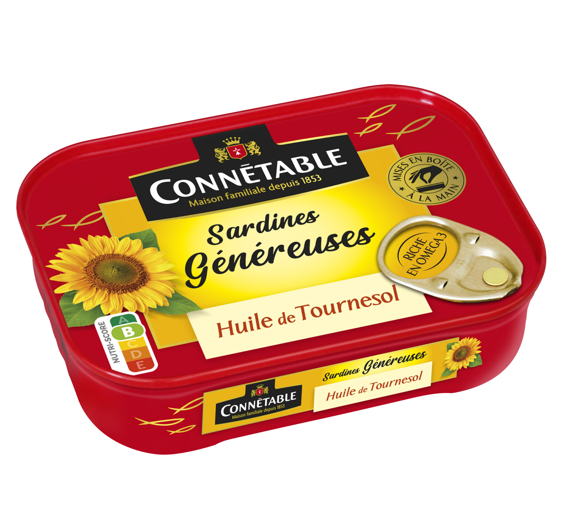 Sardines Généreuses, à l'huile de tournesol