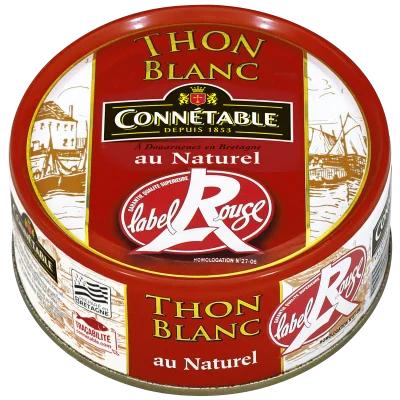 Thon blanc Germon Label Rouge, au naturel
