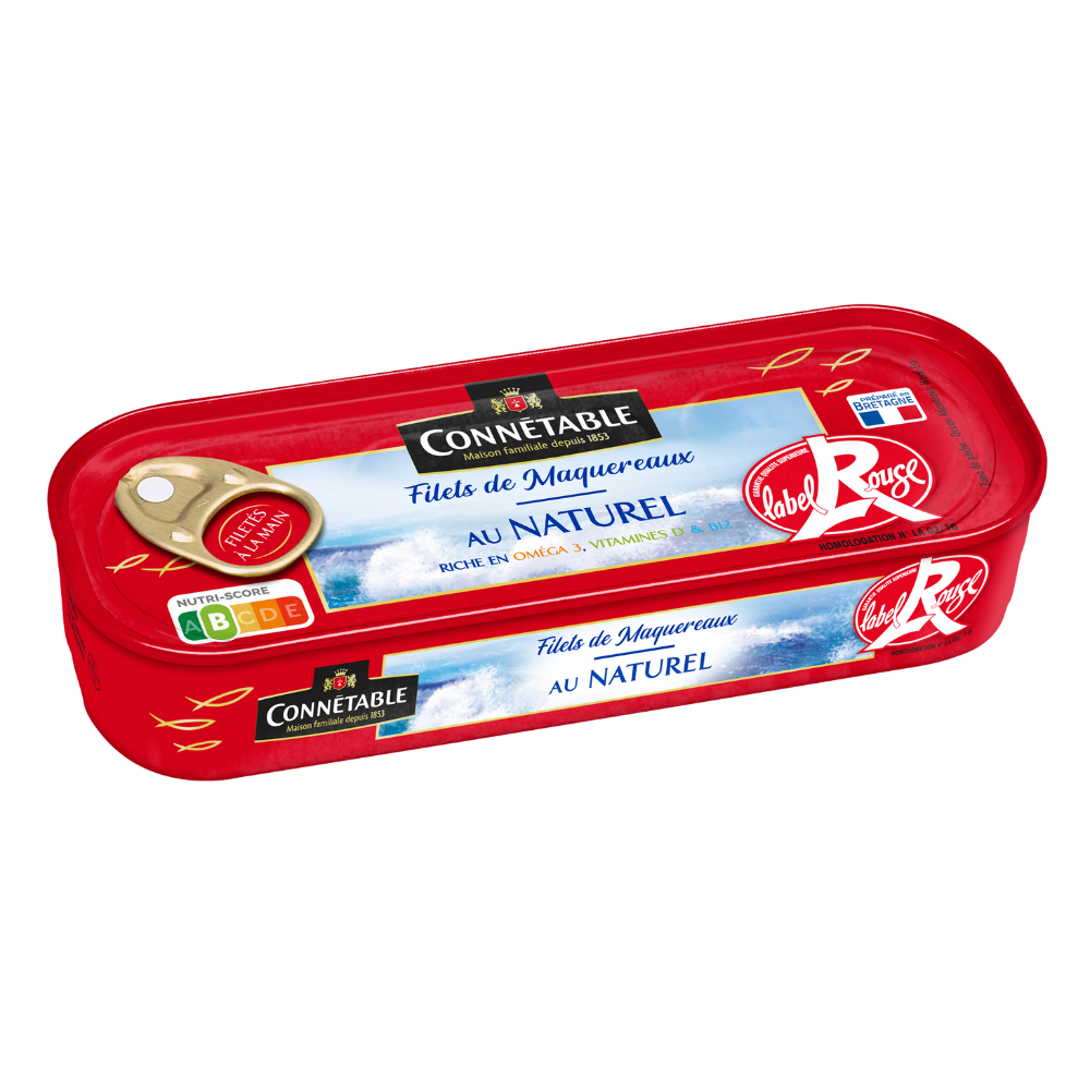 Filets de maquereaux, au naturel Label Rouge