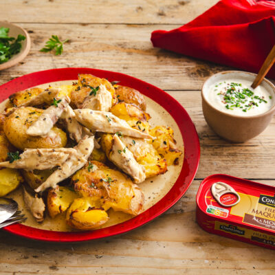 smashed potatoes maquereaux moutarde