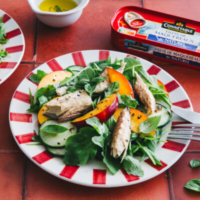 salade nectarines et maquereaux