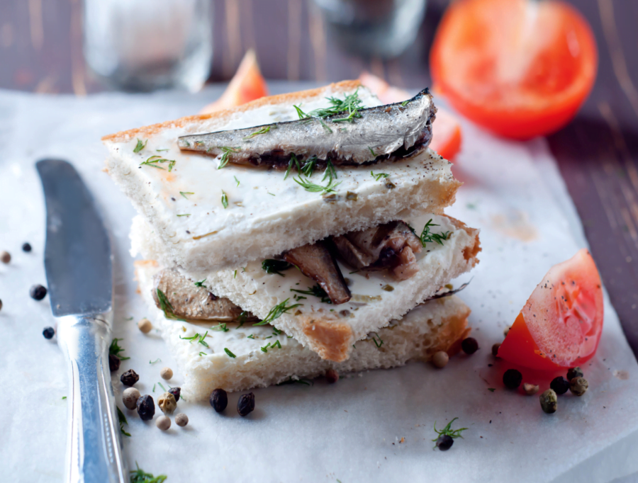 Sandwich aux sardines aux algues bio de Bretagne