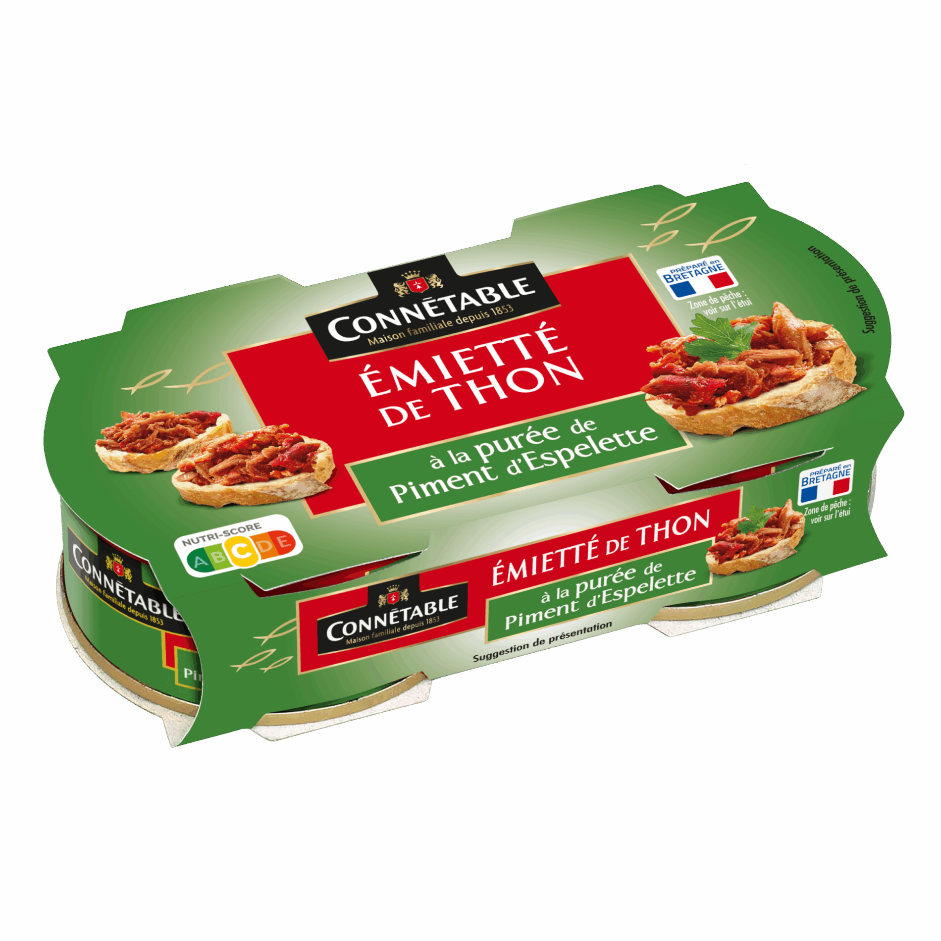 Emietté de thon, à la purée de Piment d'Espelette