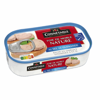 Foie de morue nature, au sel de Guérande