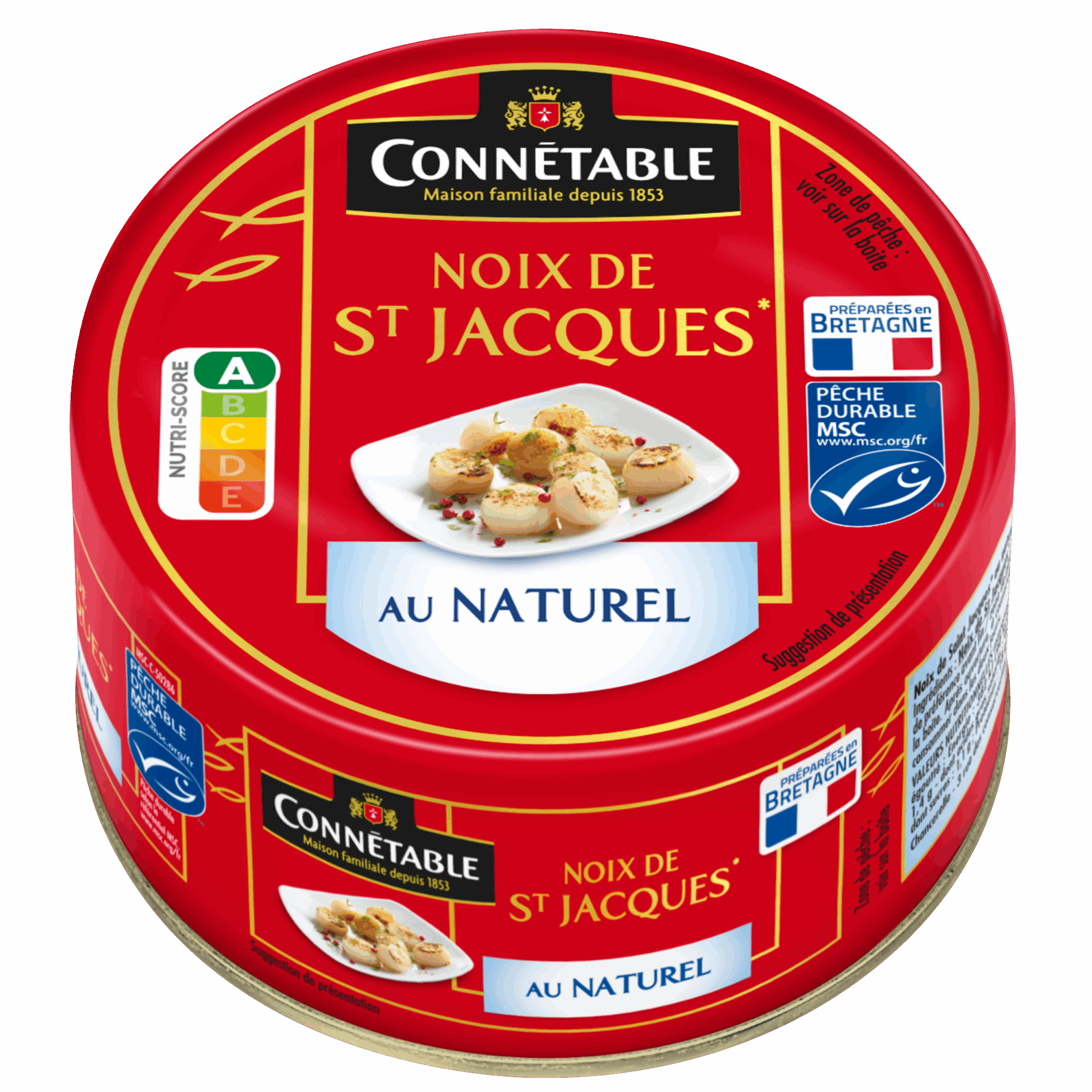 Noix de St Jacques, au naturel
