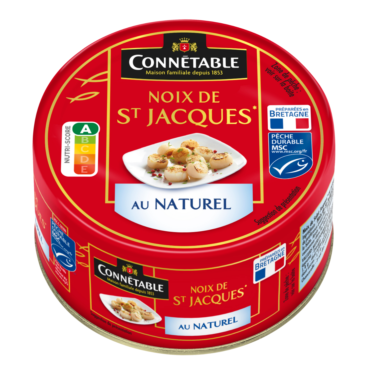 Noix de St Jacques, au naturel