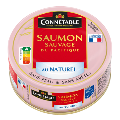 Saumon sauvage au naturel, sans peau et sans arêtes