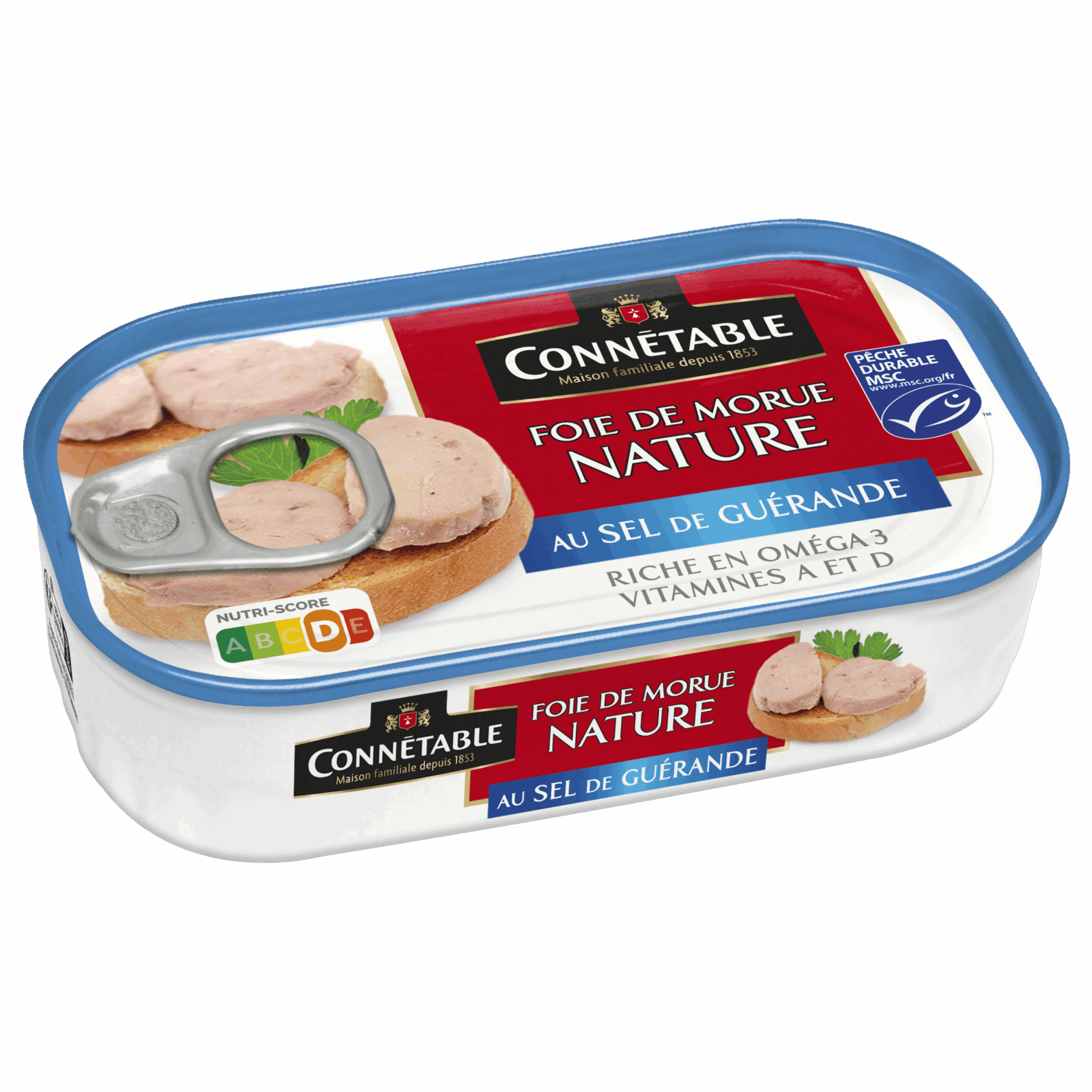 Foie de morue nature, au sel de Guérande
