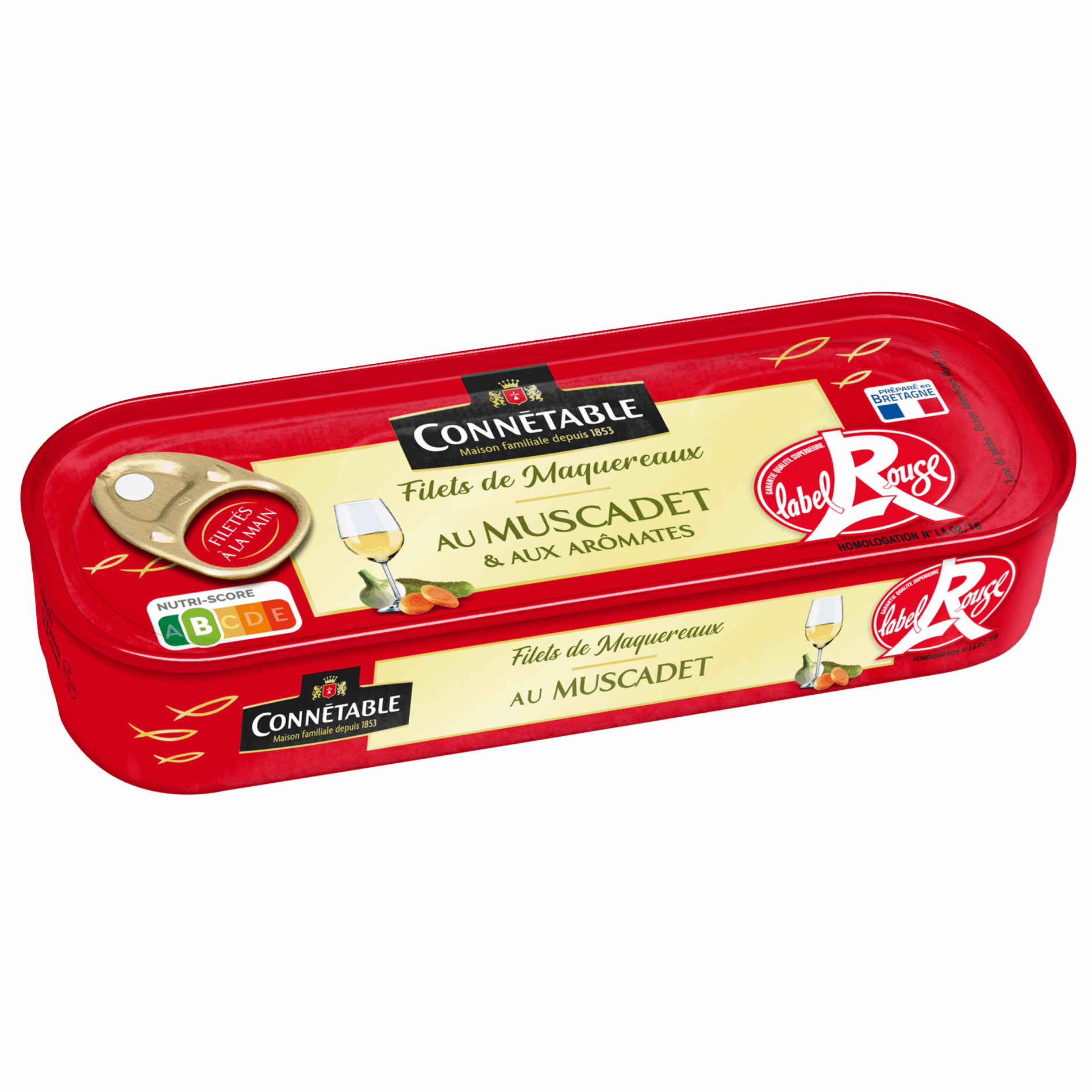 Filets de maquereaux Label Rouge, marinés au Muscadet et aux aromates