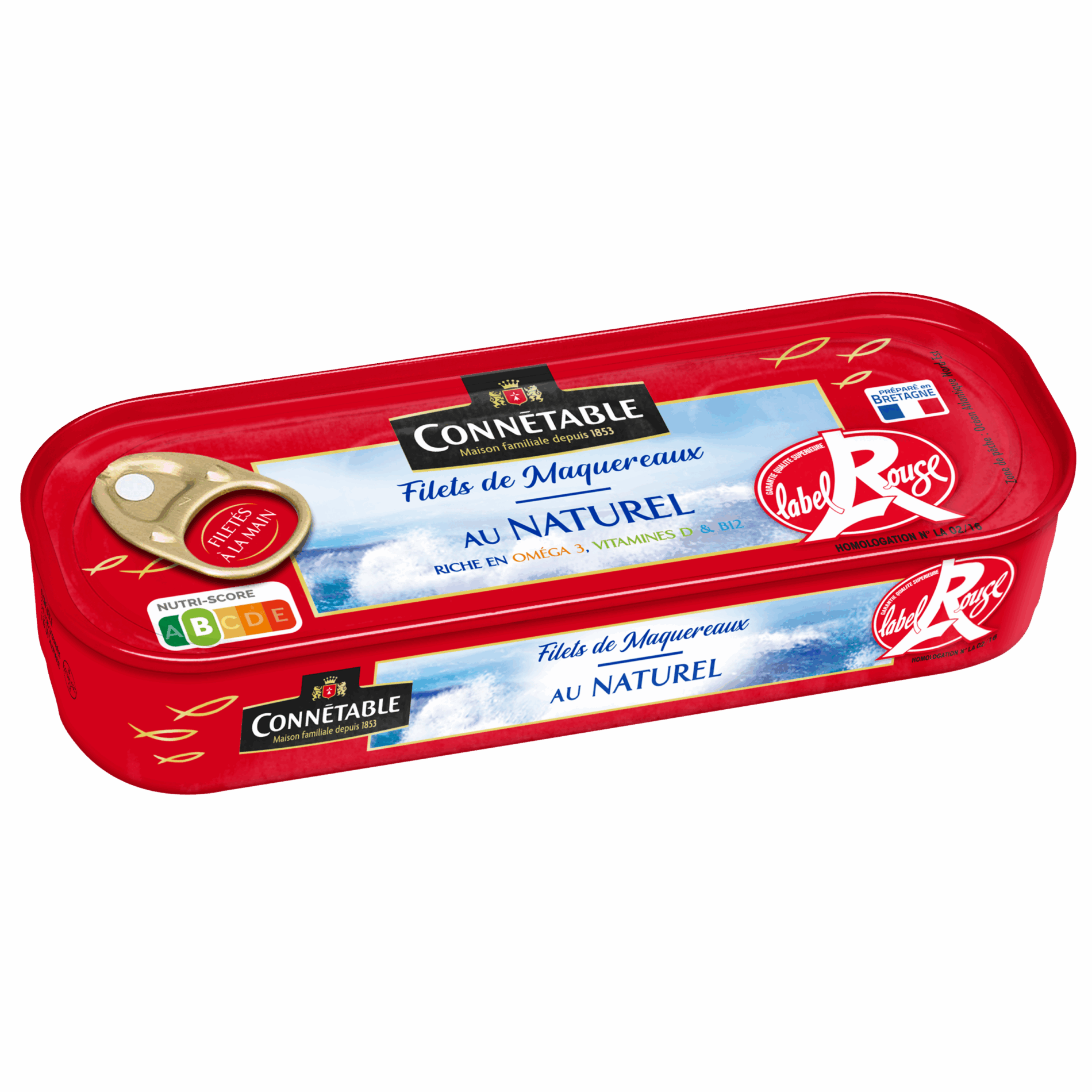 Filets de maquereaux, au naturel Label Rouge