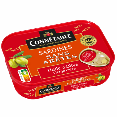 Sardines sans arêtes, à l’huile d’olive extra vierge