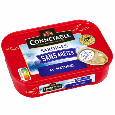 Sardines sans arêtes, au Naturel