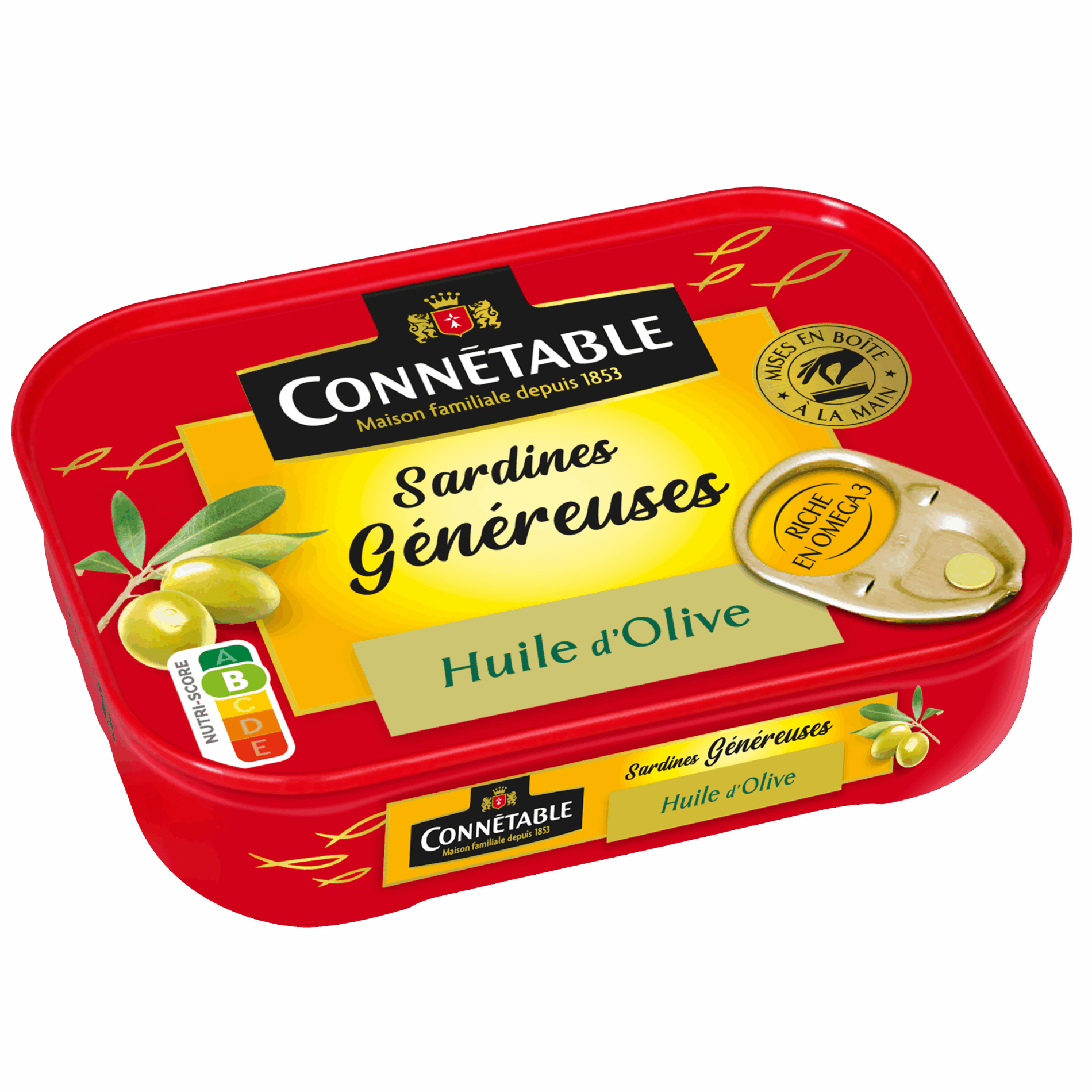 Sardines Généreuses, à l'huile d'olive