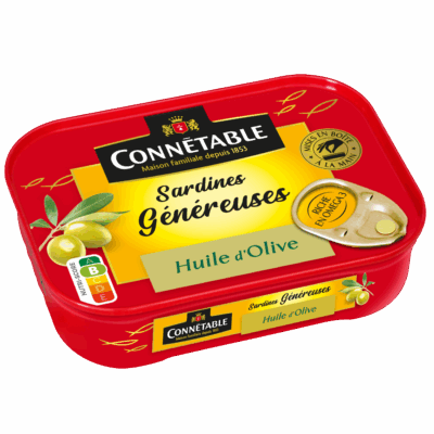 Sardines Généreuses, à l’huile d’olive