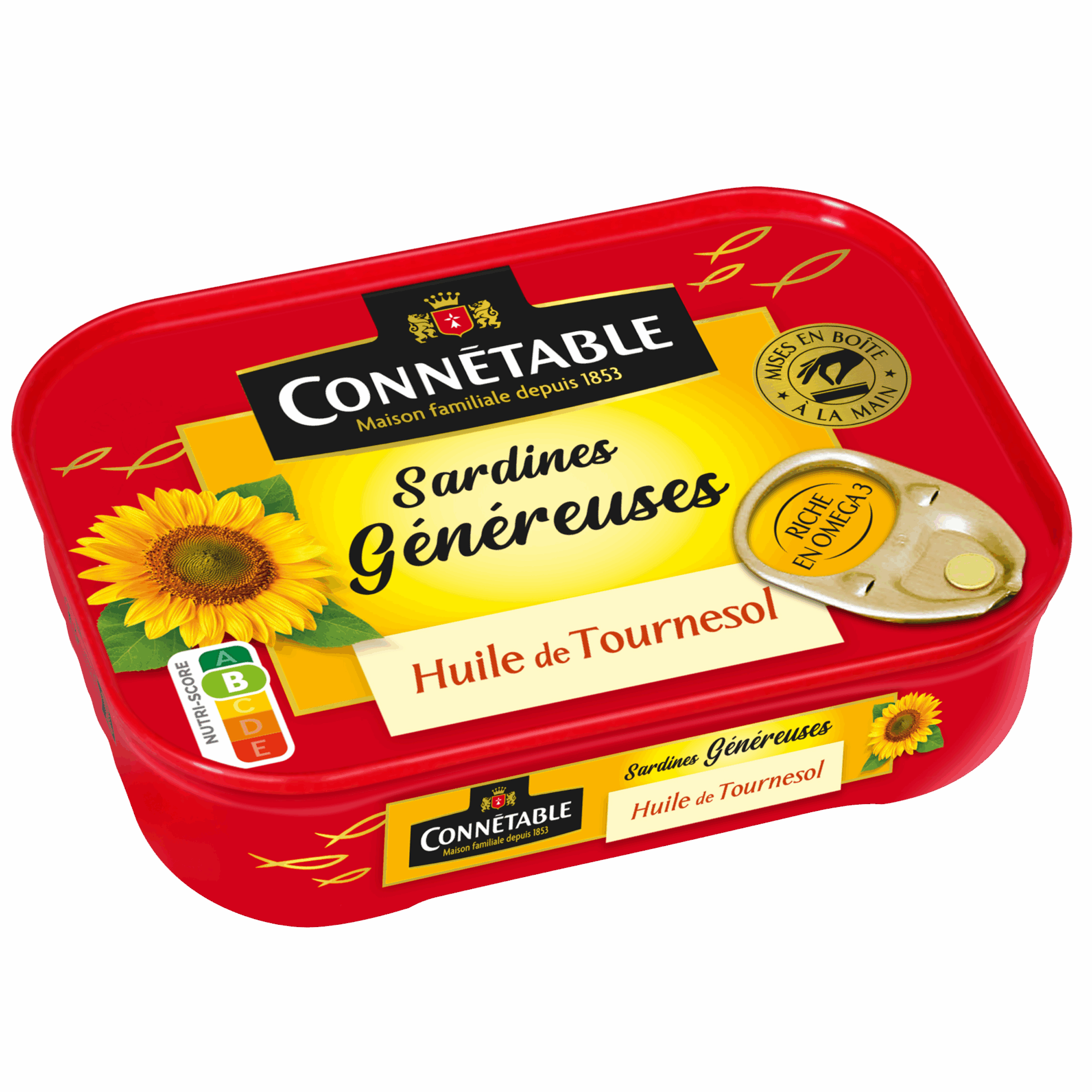 Sardines Généreuses, à l'huile de tournesol
