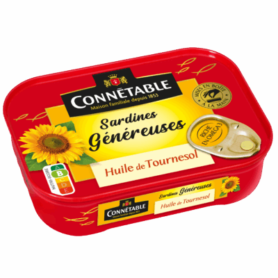 Sardines Généreuses, à l’huile de tournesol