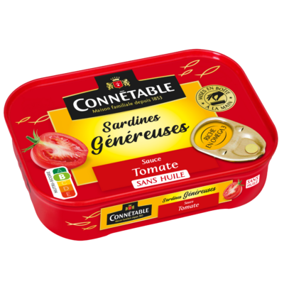 Sardines Généreuses, à la tomate sans huile