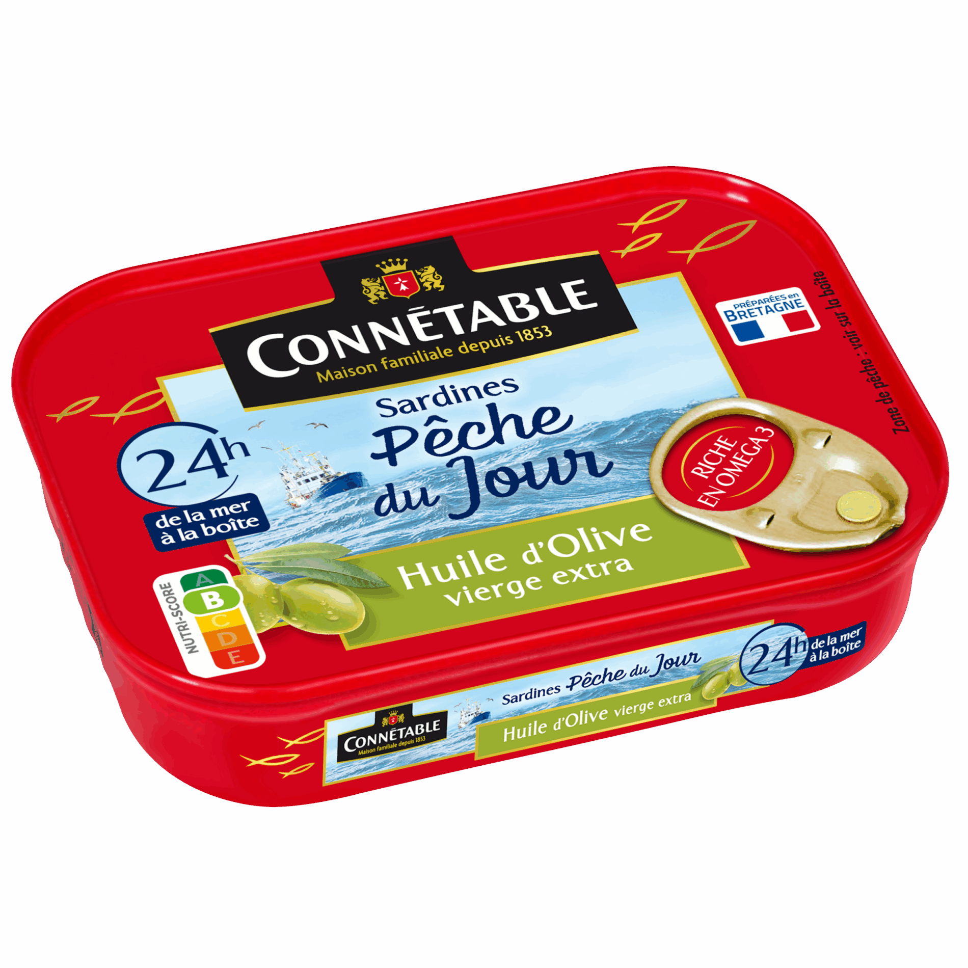 Sardines Pêche du Jour à l'huile d'olive vierge extra