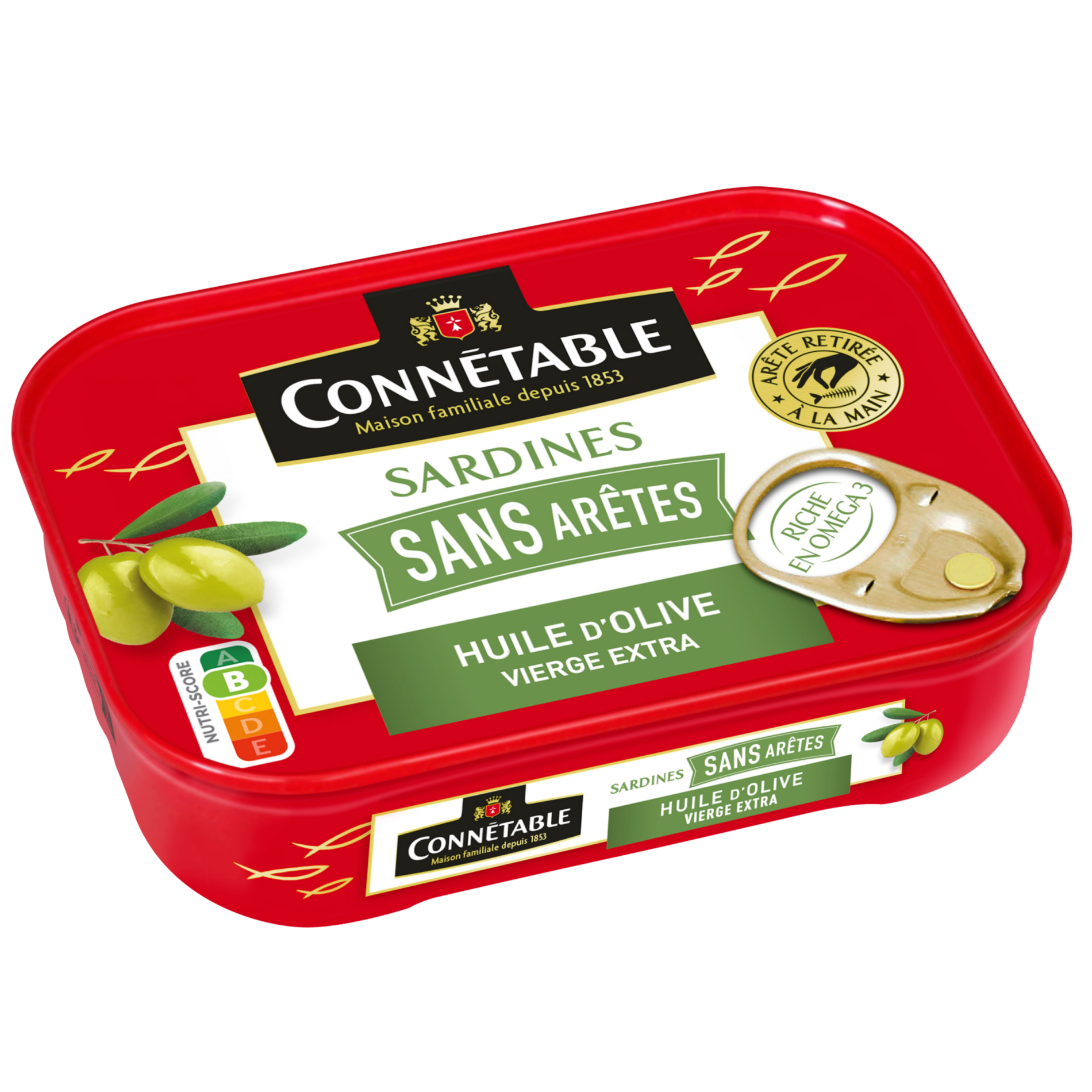 Sardines sans arêtes, à l'huile d'olive vierge extra