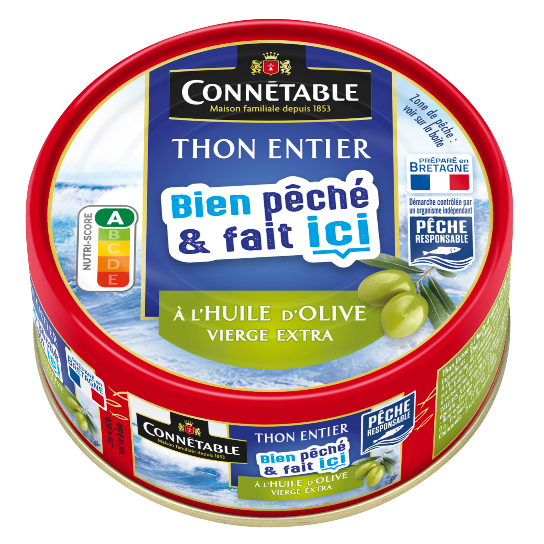 Thon Bien Pêché et Fait Ici, à l'huile d'olive vierge extra