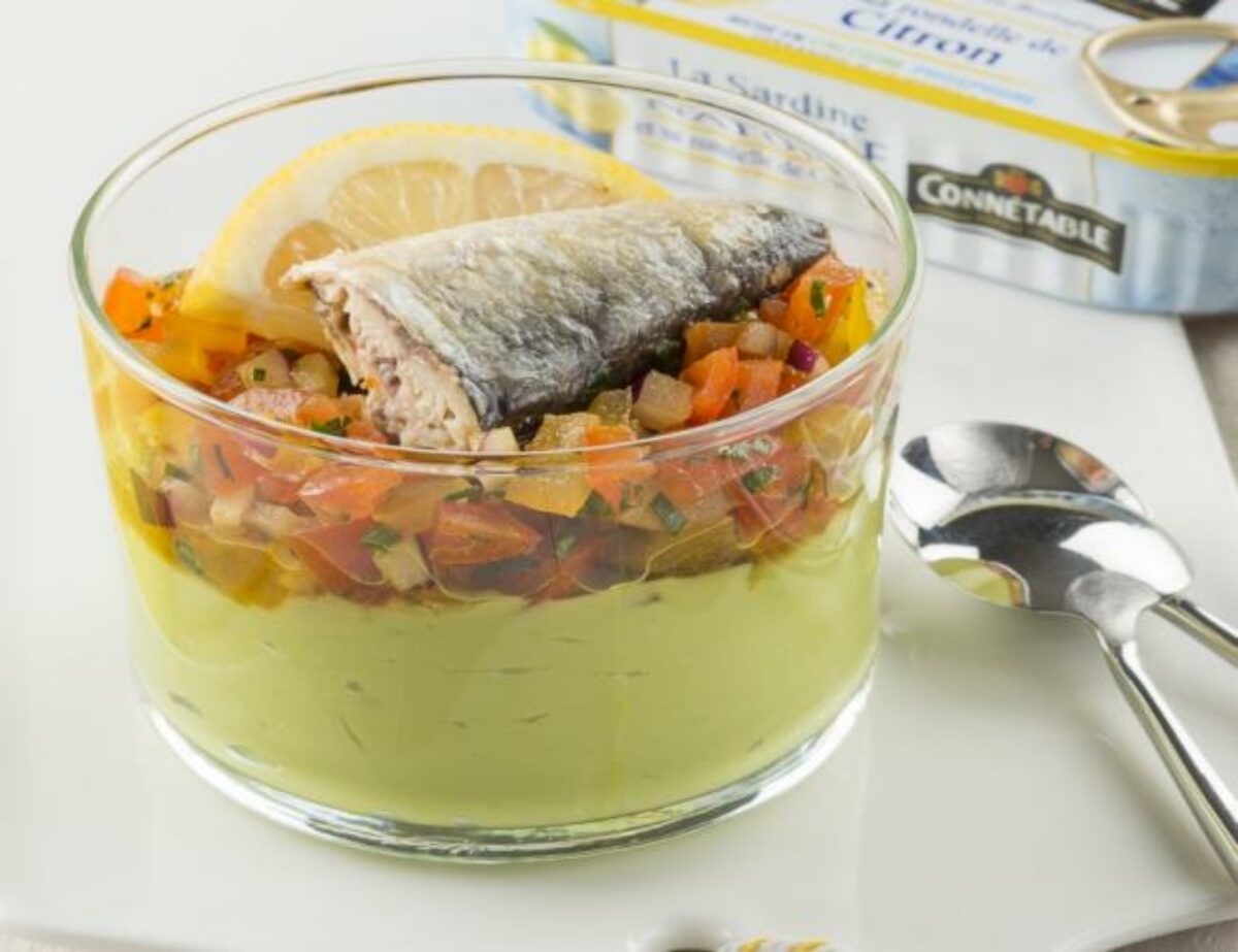 Verrine avec cuillère (11cm) sardine - Les Deux Provençales